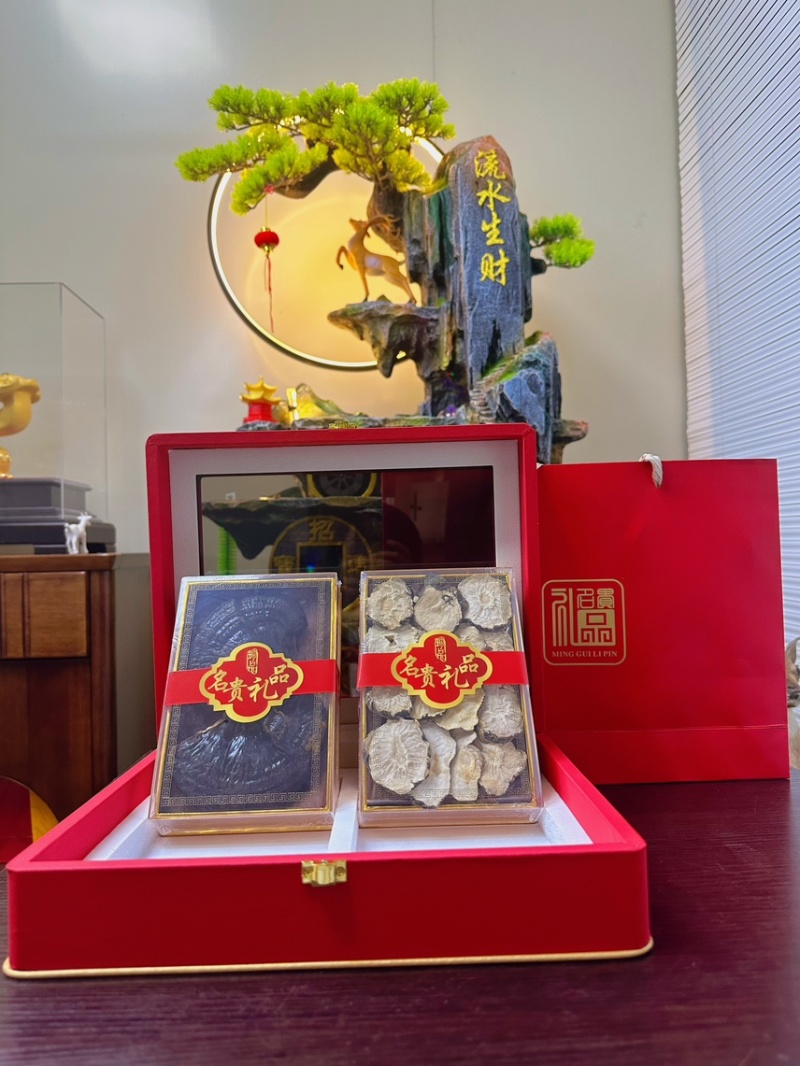 中秋送礼滋补品礼盒灵芝玛卡双拼礼盒