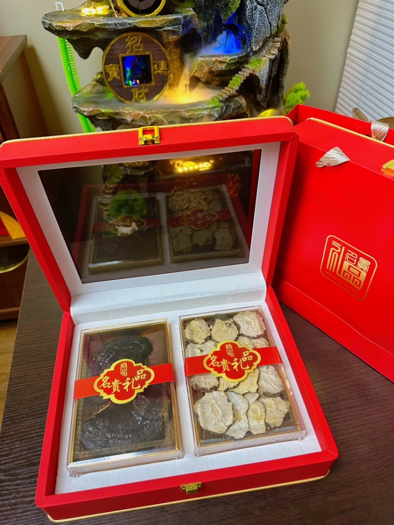 中秋送礼滋补品礼盒灵芝玛卡双拼礼盒