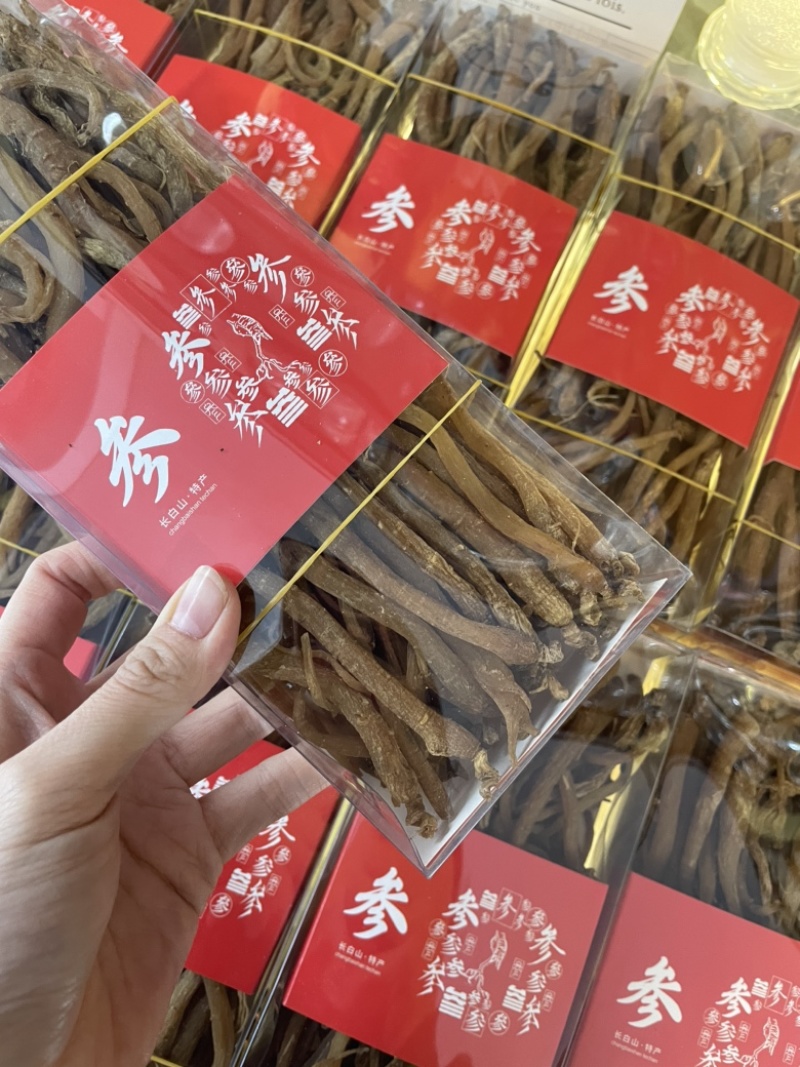 无糖红参棒足干一盒半斤特惠款自用合理