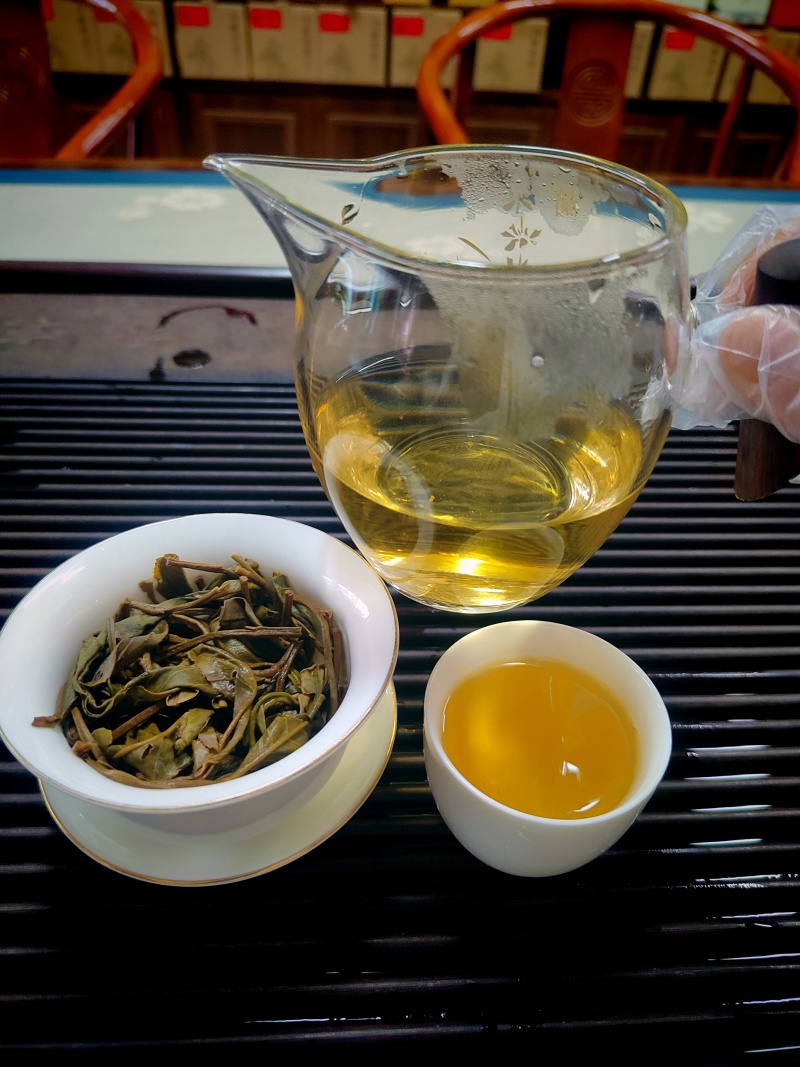 老树茶古树纯料2021年357克饼茶回甘很好买七饼送一饼