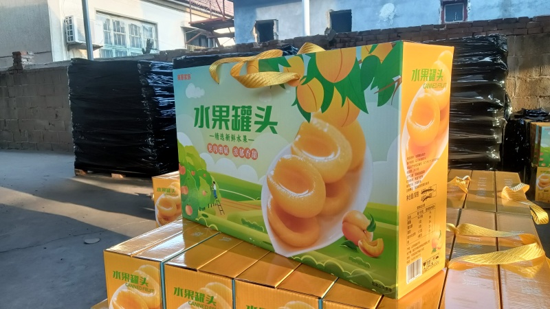 中秋，春节福利款黄桃罐头电商，团购礼盒