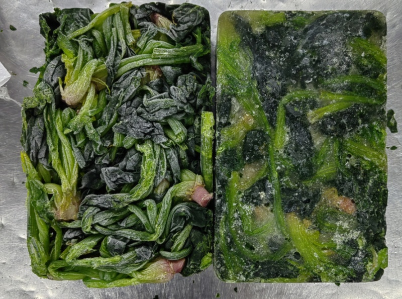 盘冻菠菜