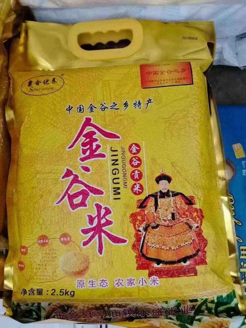 山东金乡春谷小米上市中，色泽金光，口感纯正粘稠！要的联系