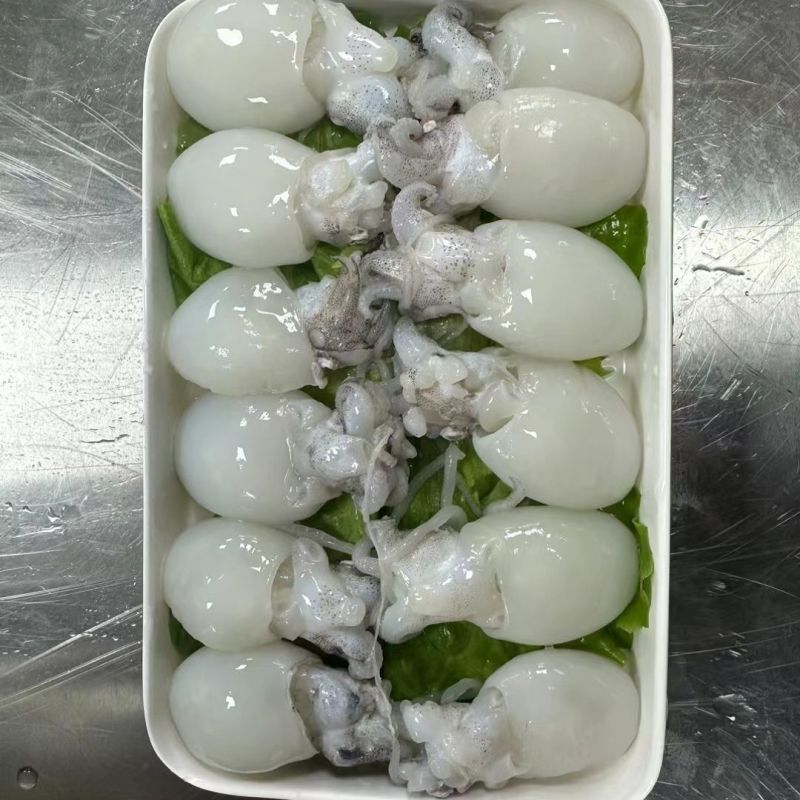 墨鱼仔，单冻鲜活墨鱼仔去皮去内脏，饭店捞汁食材