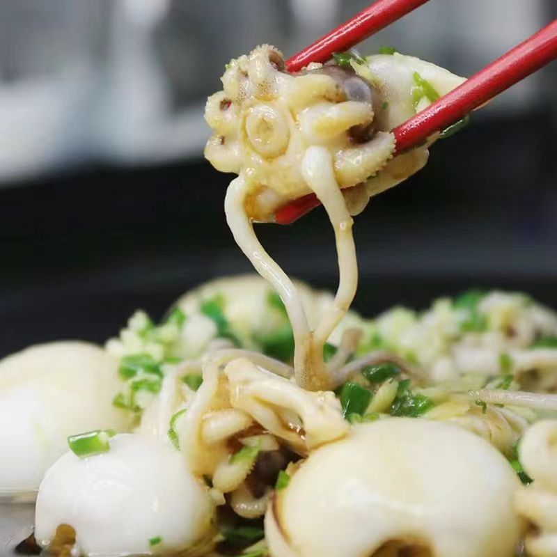 墨鱼仔，单冻鲜活墨鱼仔去皮去内脏，饭店捞汁食材