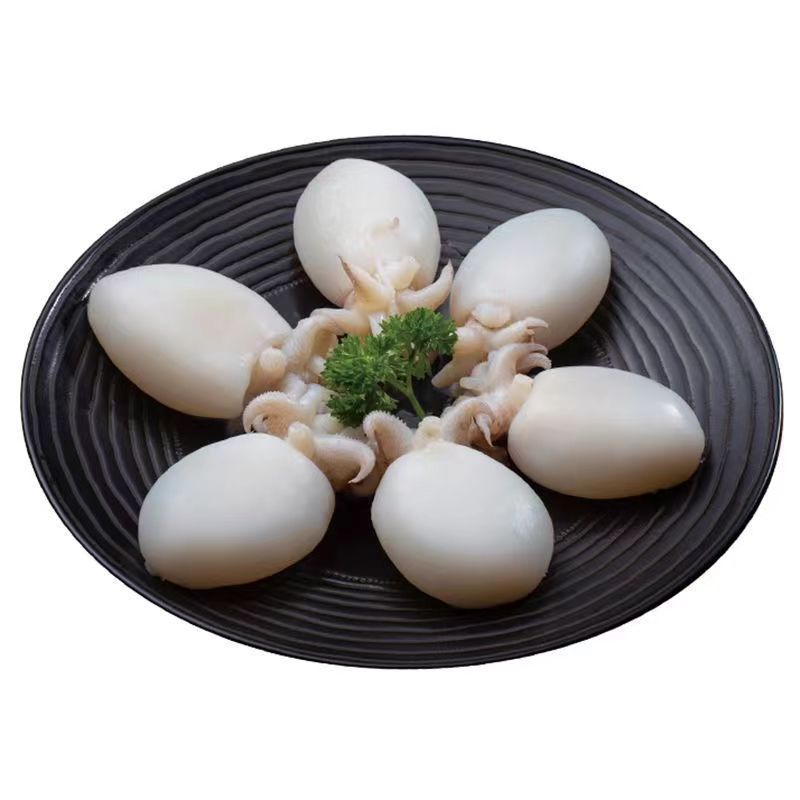 墨鱼仔，单冻鲜活墨鱼仔去皮去内脏，饭店捞汁食材