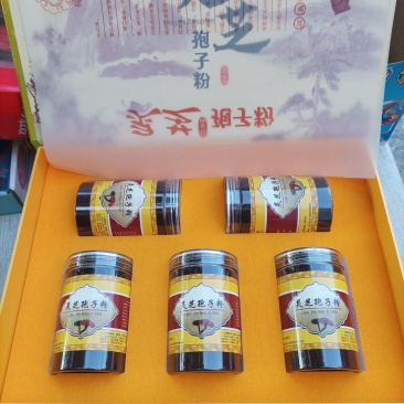 灵芝孢子粉，灵芝片鹿角灵芝