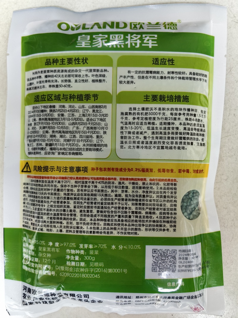 **黑将军菠菜种子黑圆叶红根菠菜春秋播耐寒越冬蔬菜种子籽