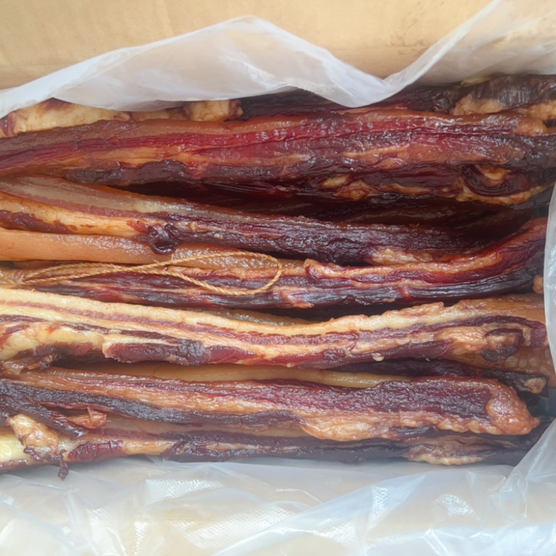 精品五花腊肉中山黄圃腊肉地摊电商批发腊味