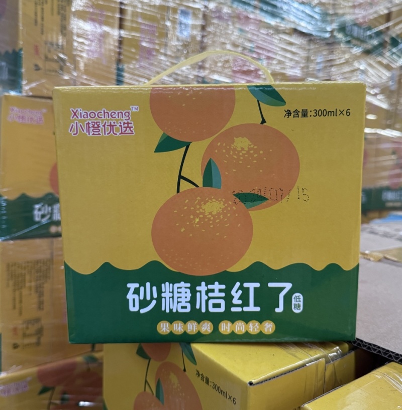 小橙优选砂糖桔红了300毫升ml×6瓶装现货