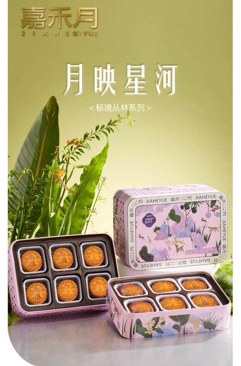 1J-全国包邮嘉禾月网红款月映星河月饼960g