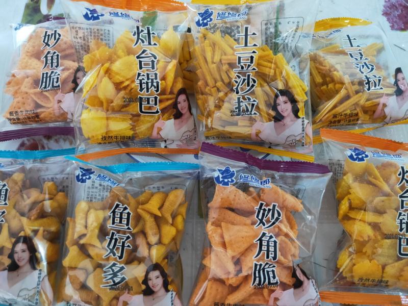 妙角脆膨化食品休闲食品小食品小零食孜然牛排味。
