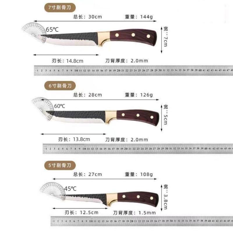 德国超锋利屠宰厨师专用刀剔骨屠宰杀猪宰羊分割小菜刀不锈钢