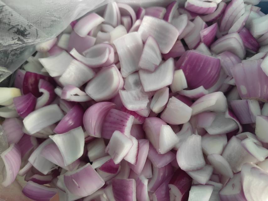 紫皮洋葱切面特写