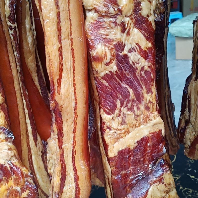 烟熏腊五花肉均匀漂亮适合所有人群食用1件60斤常年批发