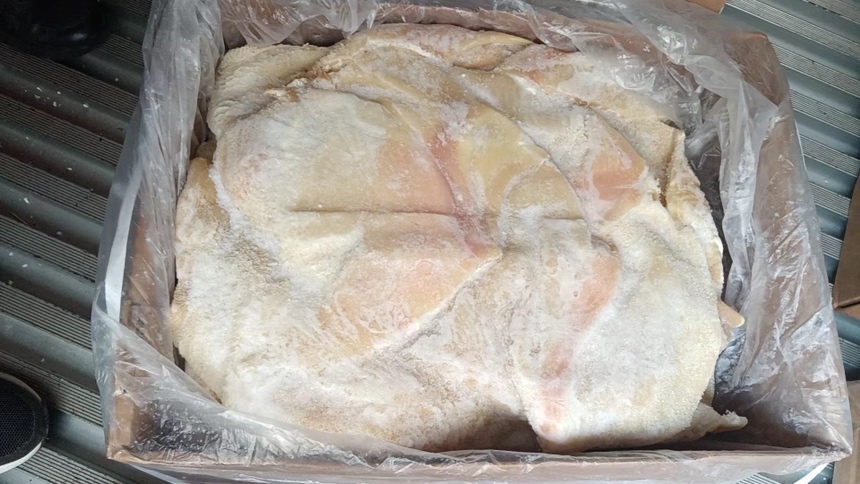 木瓜蛋白酶处理后的毛肚成品图