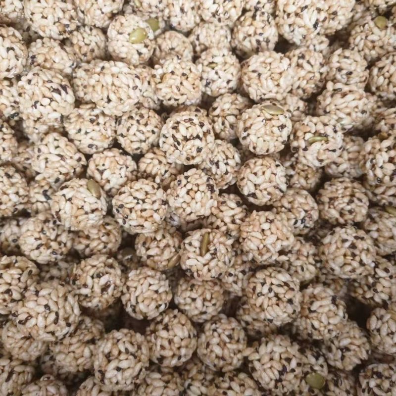 坚果丸子，山药荞麦球，休闲膨化食品10斤一箱