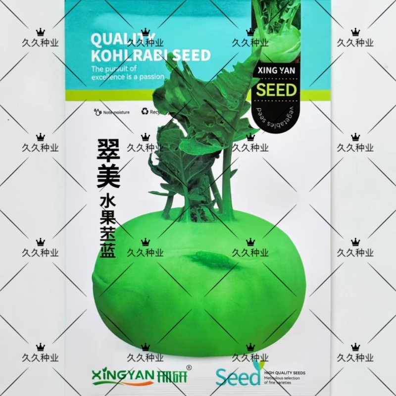 翠美水果苤蓝种子薄皮翠绿甜脆高产抗病商品性佳农家春秋播种