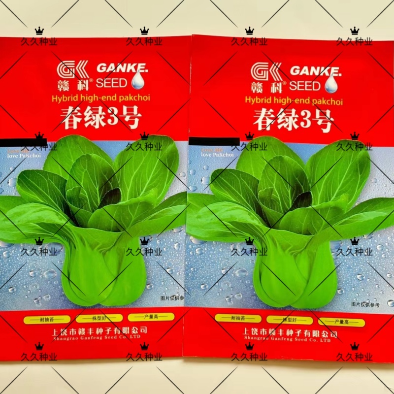 赣科春绿3号杂交耐抽苔小白菜种籽抗病丰产青梗菜