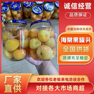 海棠果罐头加糖新生产有需要的老板欢迎联系
