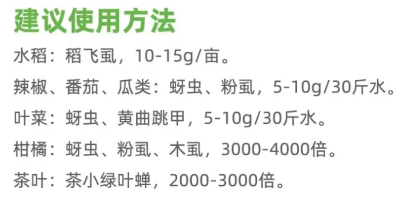 新长山70%呋虫胺稻飞虱茶小绿叶蝉白粉虱杀虫剂