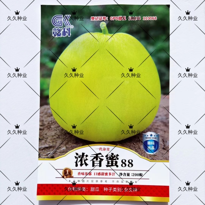 浓香蜜88甜瓜种子杂交一代中早熟甜瓜品种商品果实丰满整齐