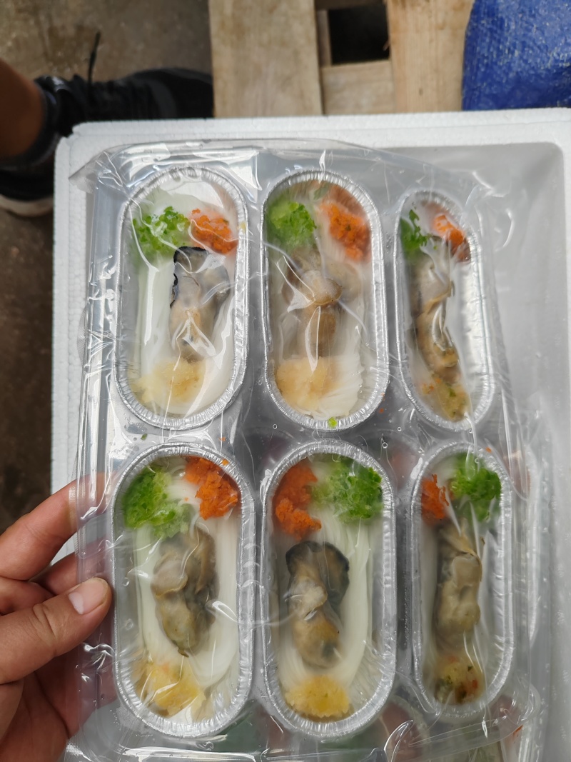 蒜蓉粉丝生蚝+厂家直销+72只装+10g以上蚝肉