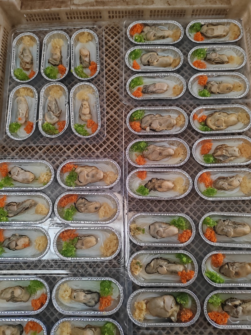 蒜蓉粉丝生蚝+厂家直销+72只装+10g以上蚝肉