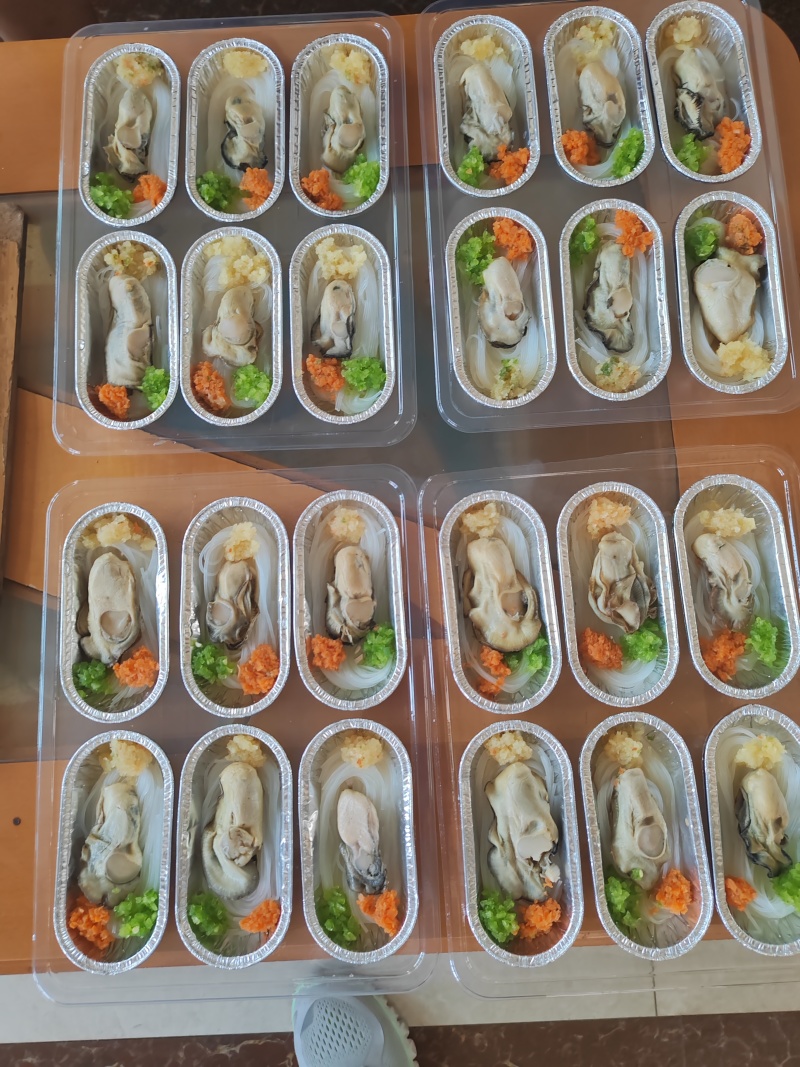 蒜蓉粉丝生蚝+厂家直销+72只装+10g以上蚝肉