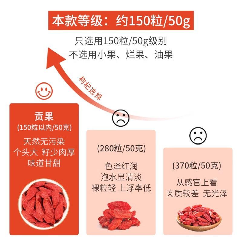 漠里枸杞正宗青海特级枸杞大颗粒260g/袋青海枸杞子非中