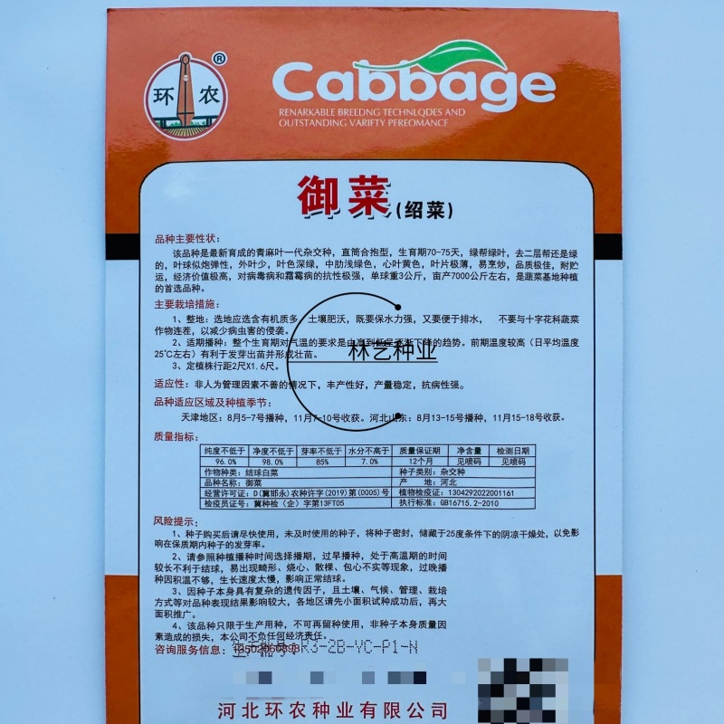 御菜绍菜青麻菜大白菜种子蔬菜优质高产抗病耐贮商品性佳秋季