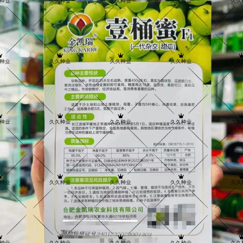 壹桶蜜甜瓜种子早熟薄皮肉质酥脆香味浓冰糖甜宝香瓜春