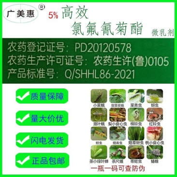 5%功夫高效氯氟氰菊酯农药苍蝇果树蔬菜青虫土壤害虫农用杀