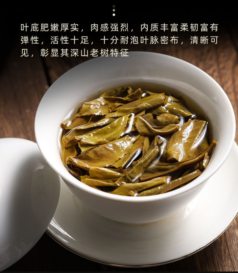 荷塘古树陈年生茶口粮357克批发云南产地普洱茶七子茶叶