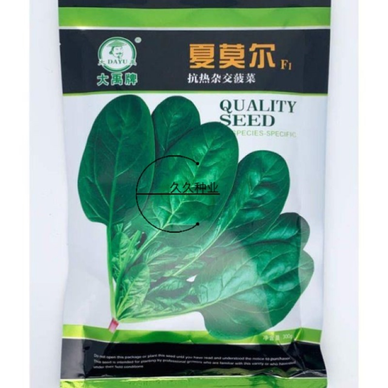 大禹夏莫尔抗热杂交菠菜种子四季播高产抗病大叶红根菠菜种籽