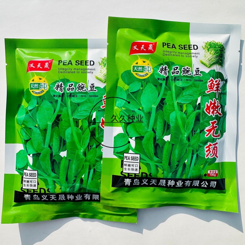 鲜嫩无须豌豆苗种子鲜嫩豌豆尖种籽春秋季青菜籽大田春秋播