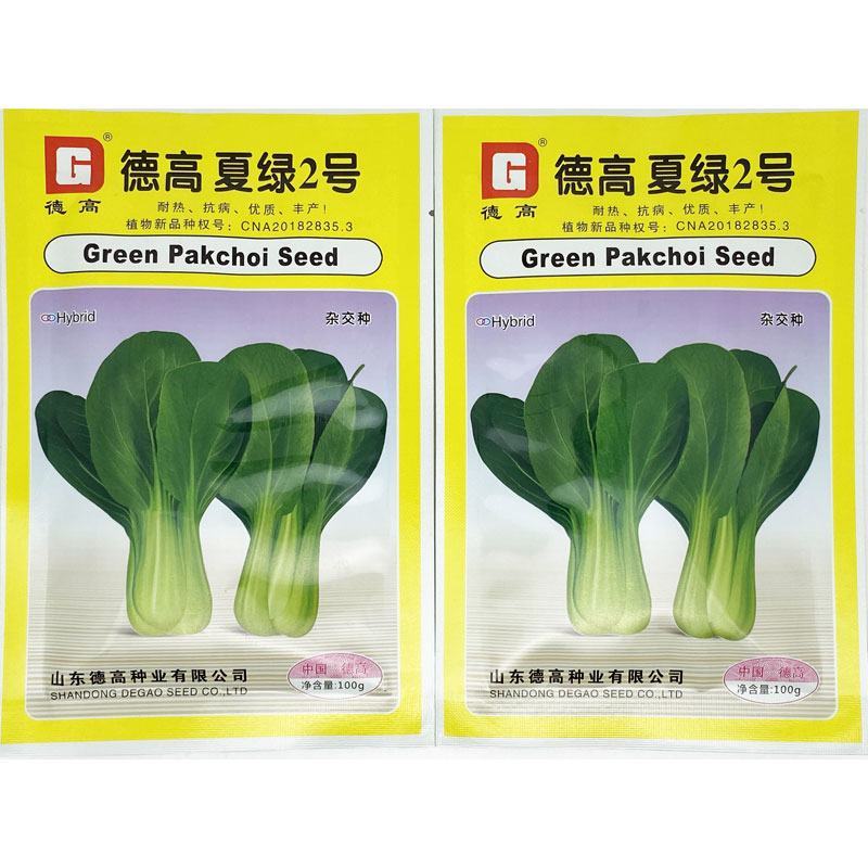 德高夏绿2号青梗菜种子耐热耐湿不拔节油亮上海青种子原装