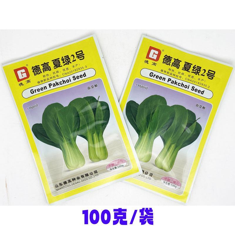德高夏绿2号青梗菜种子耐热耐湿不拔节油亮上海青种子原装