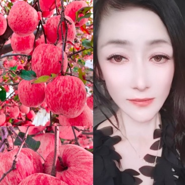 山东早生富士红将军苹果脆甜可口山区的货颜色好亮度好