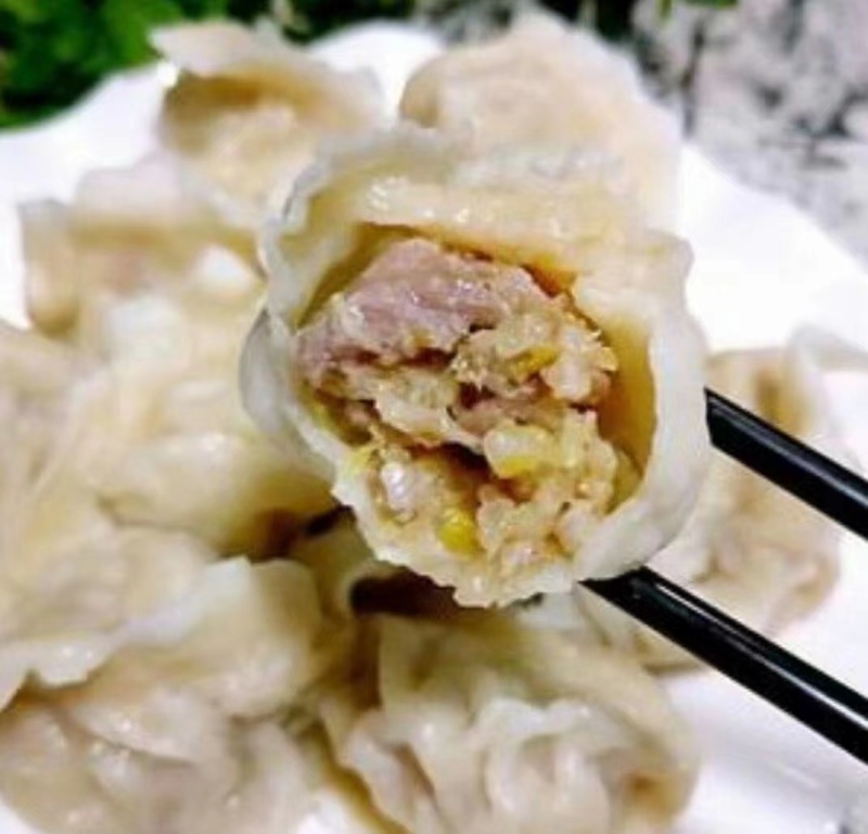 手工水饺韭菜肉丁虾仁水饺全国招商价格电议