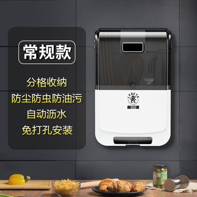 丽贝德便携消毒筷子筒防尘防霉壁挂式收纳盒厨房家用多功能装