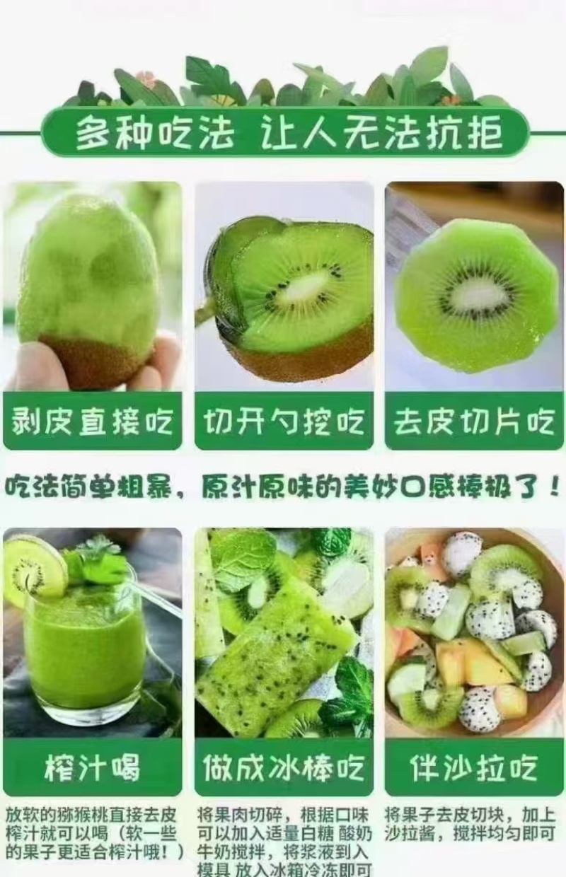 陕西周至翠香猕猴桃现摘现发爆甜多汁一件代发包邮