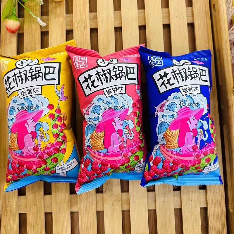 花椒锅巴批发网红解馋小吃108g