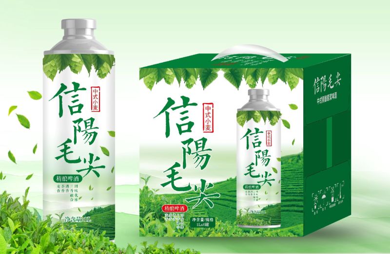 茶啤酒信阳毛尖精酿啤酒。一升罐装500毫升，320