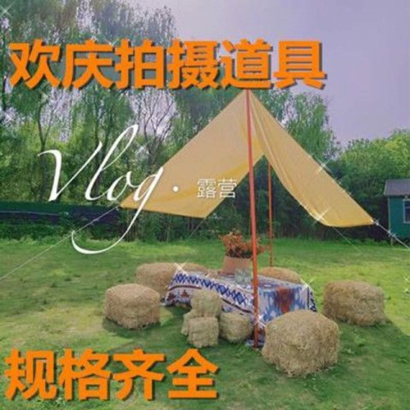 草垛干稻草农家乐稻草装饰干稻草方形圆形草垛子拍摄道具草垛