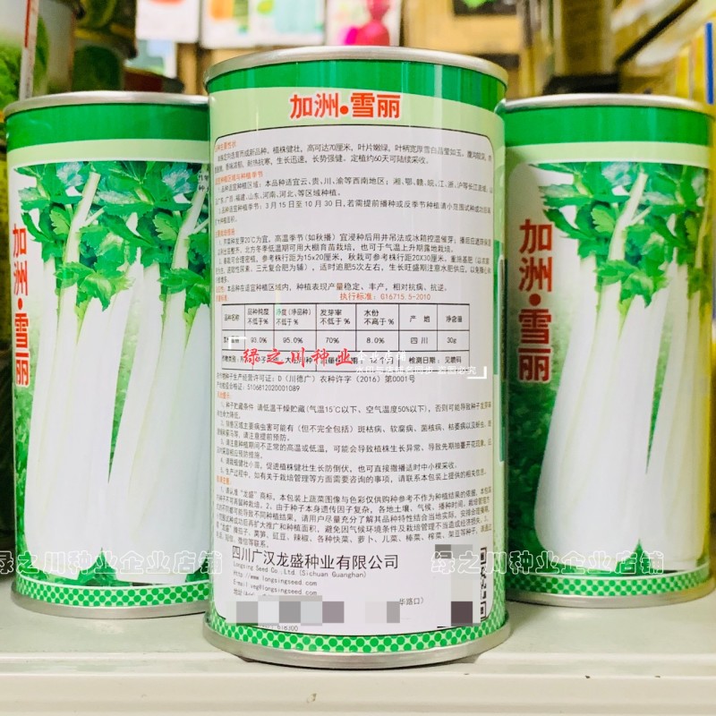 加洲雪丽白芹种子叶柄宽厚雪白晶莹如玉清香白色实心芹种子