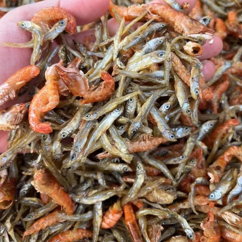 湖南特产淡水小鱼小虾混合装虾干无盐淡干油炸小河鱼小鱼小虾