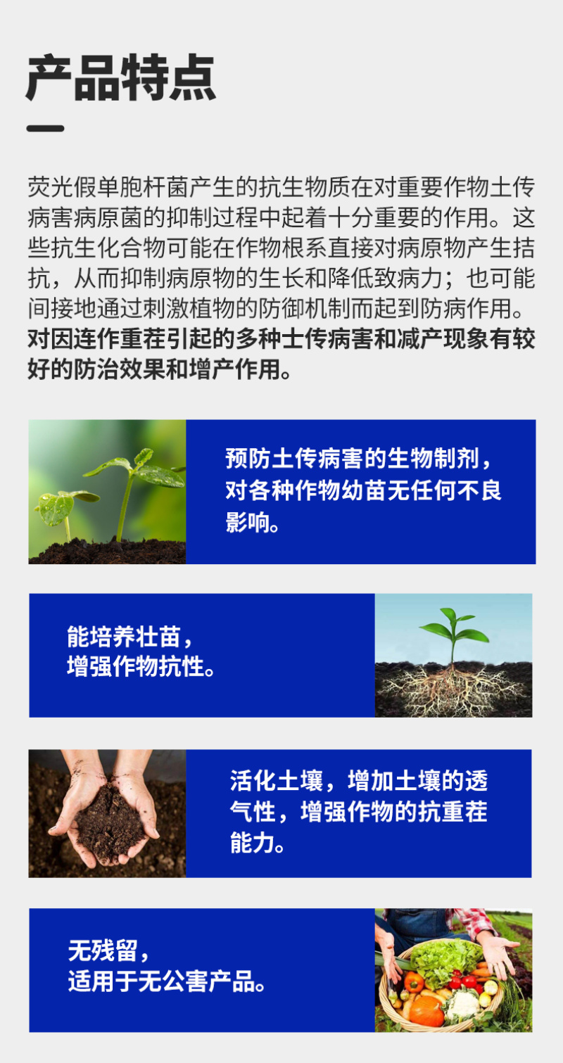 泰诺药业荧光假单胞杆菌防治立枯病土传病害农药杀菌剂