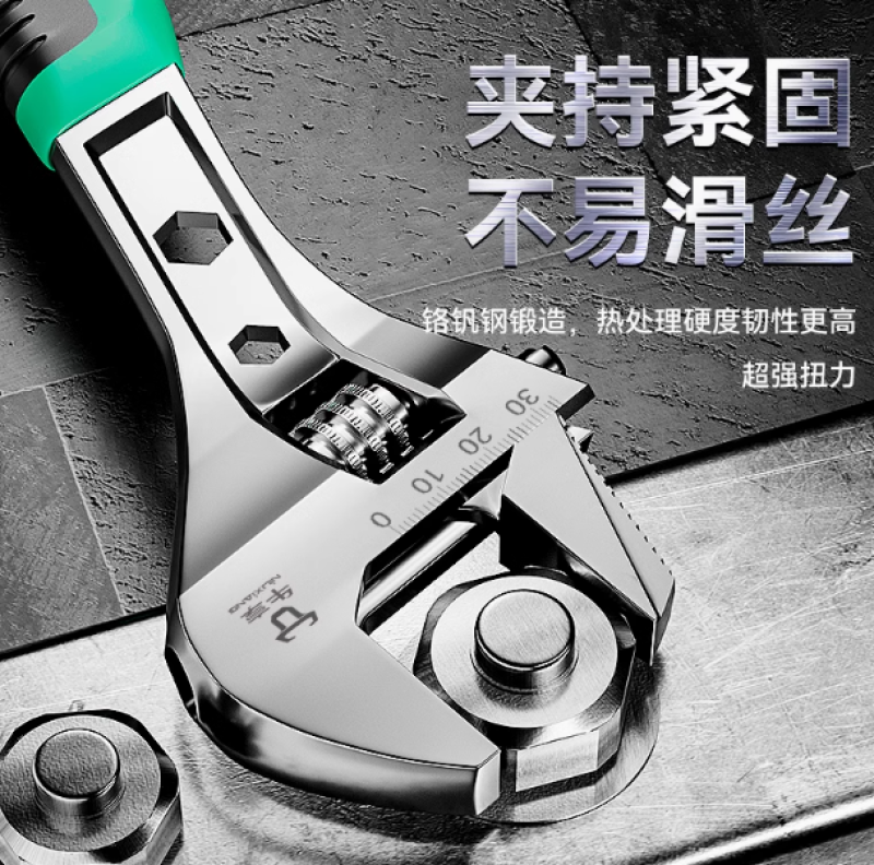 活动扳手工具套装万能活口管钳五金大全多功能大开口卫浴扳子全套