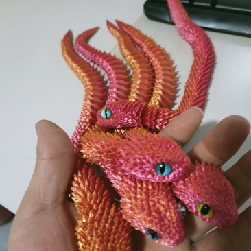 地摊火爆3D打印中国龙蛇水晶龙带翅膀水晶龙